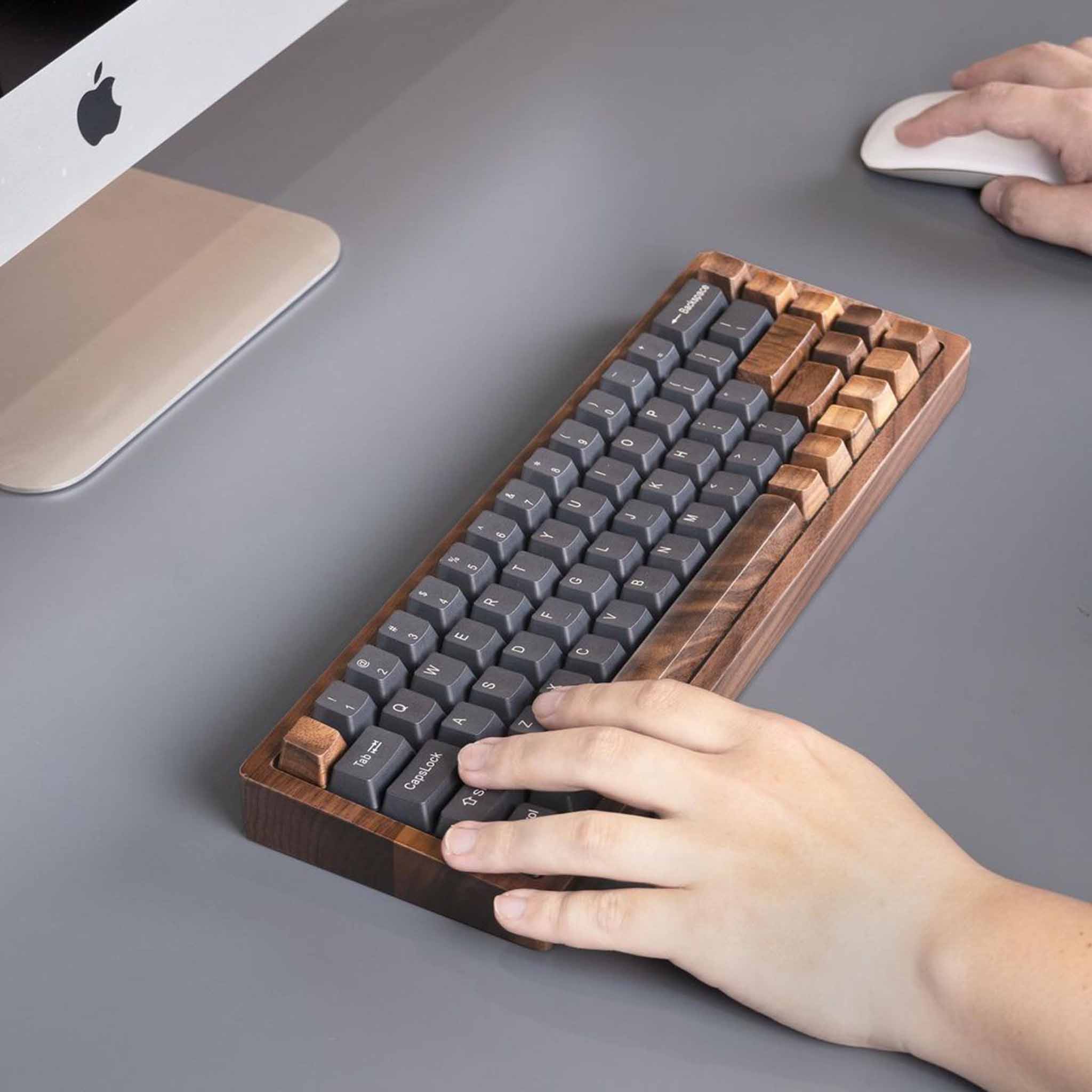 60 Wood Keyboard Case for Wooting 60HE, Poker3r, DZ60. etc. LOHA custom